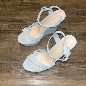 Light blue/gray Wedge Heels